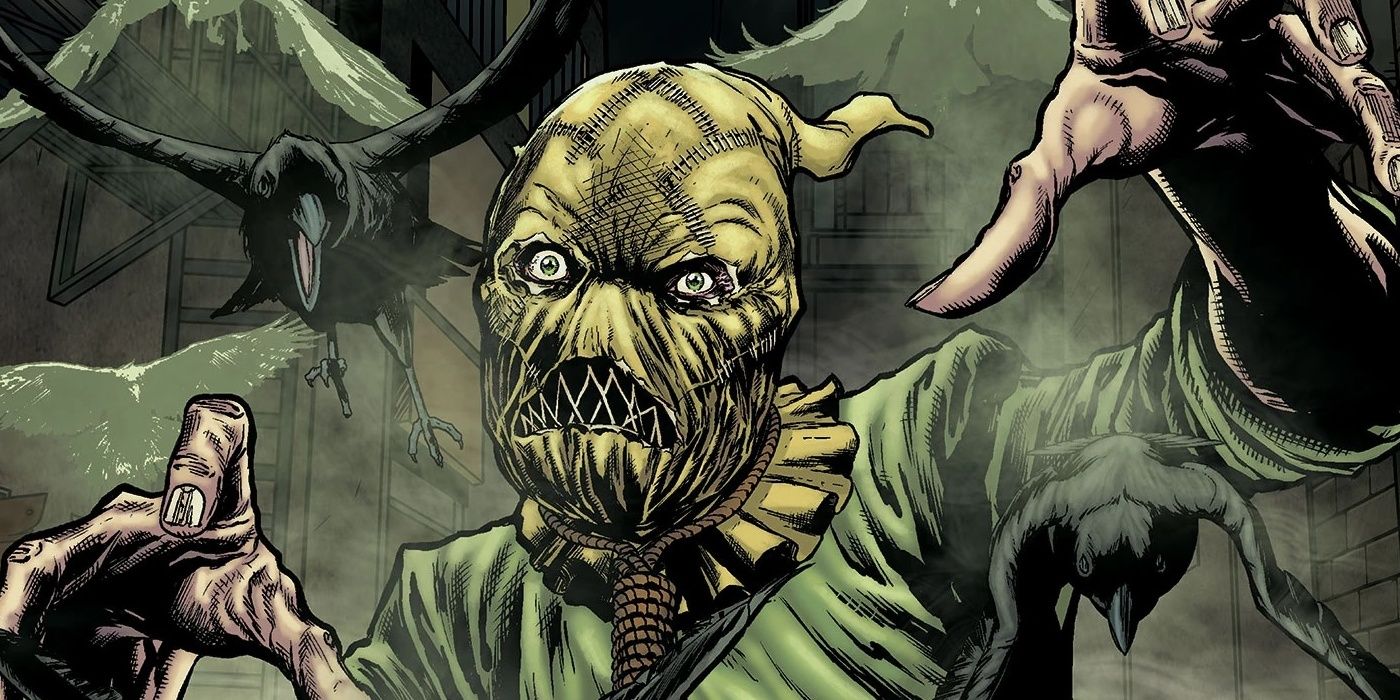 DC Comic Scarecrow In An Alley With Crows Flying