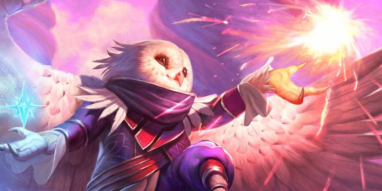 robed owlin summoning fire and ice magic 