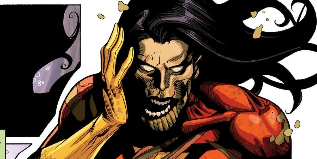 Spider-Woman Skrull pretending to be Jessica with her body and a Skrull face