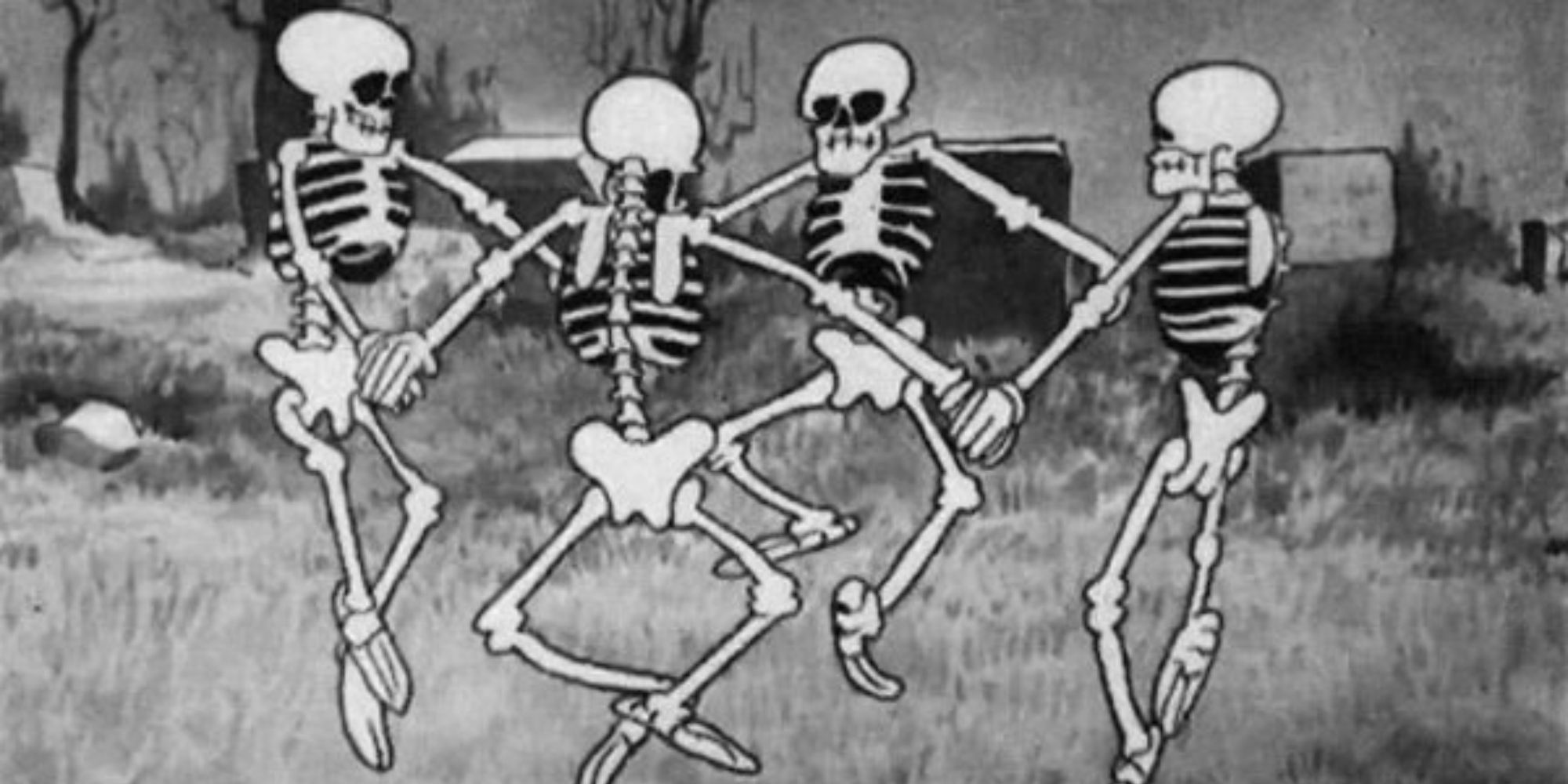Spooky Scary Skeletons dancing