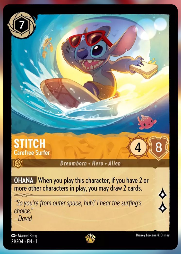 Stitch, Carefree Surfer