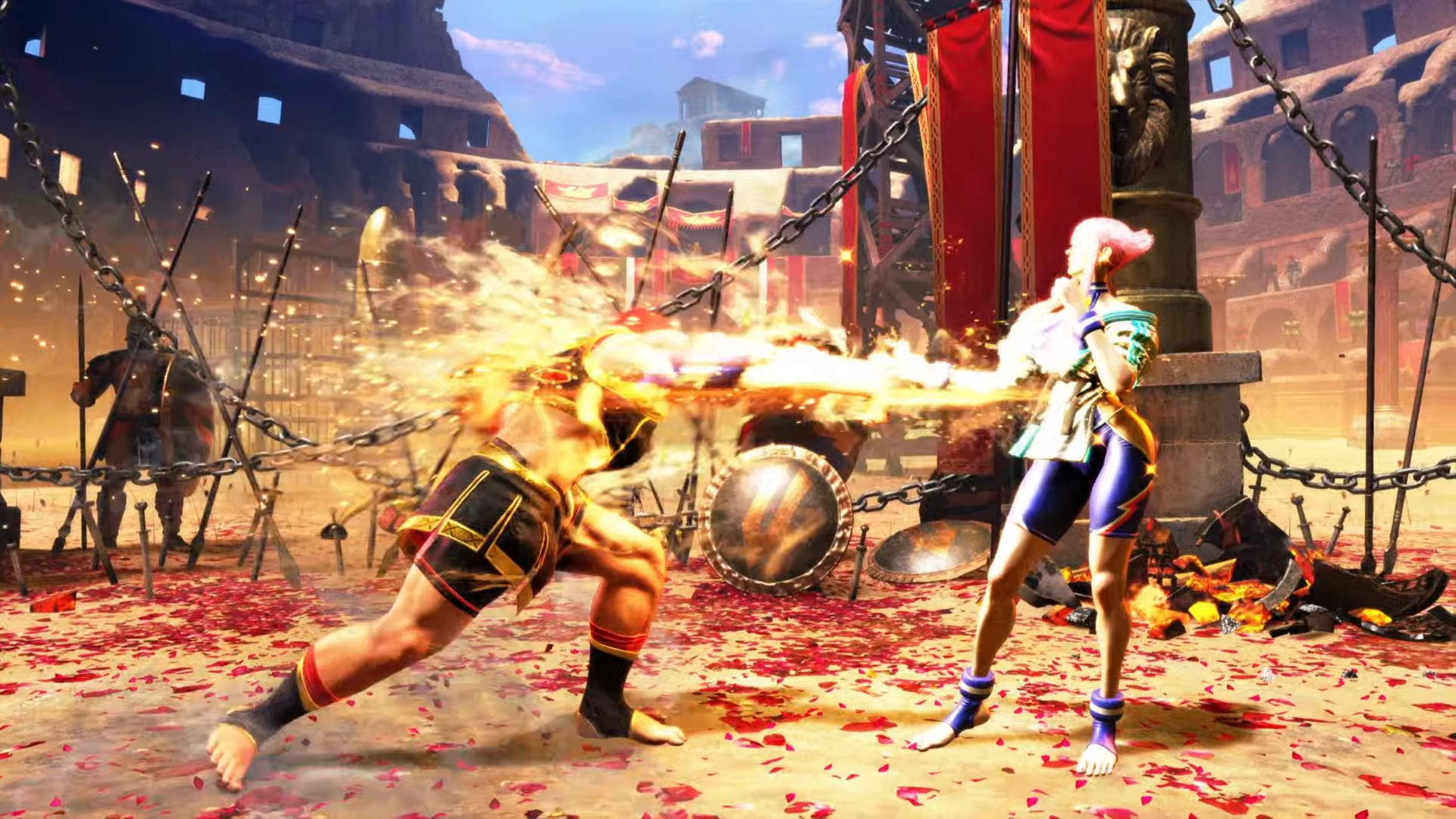 Street Fighter 6, Marisa Guide, Marisa controlling the space in front of her with the Gladius