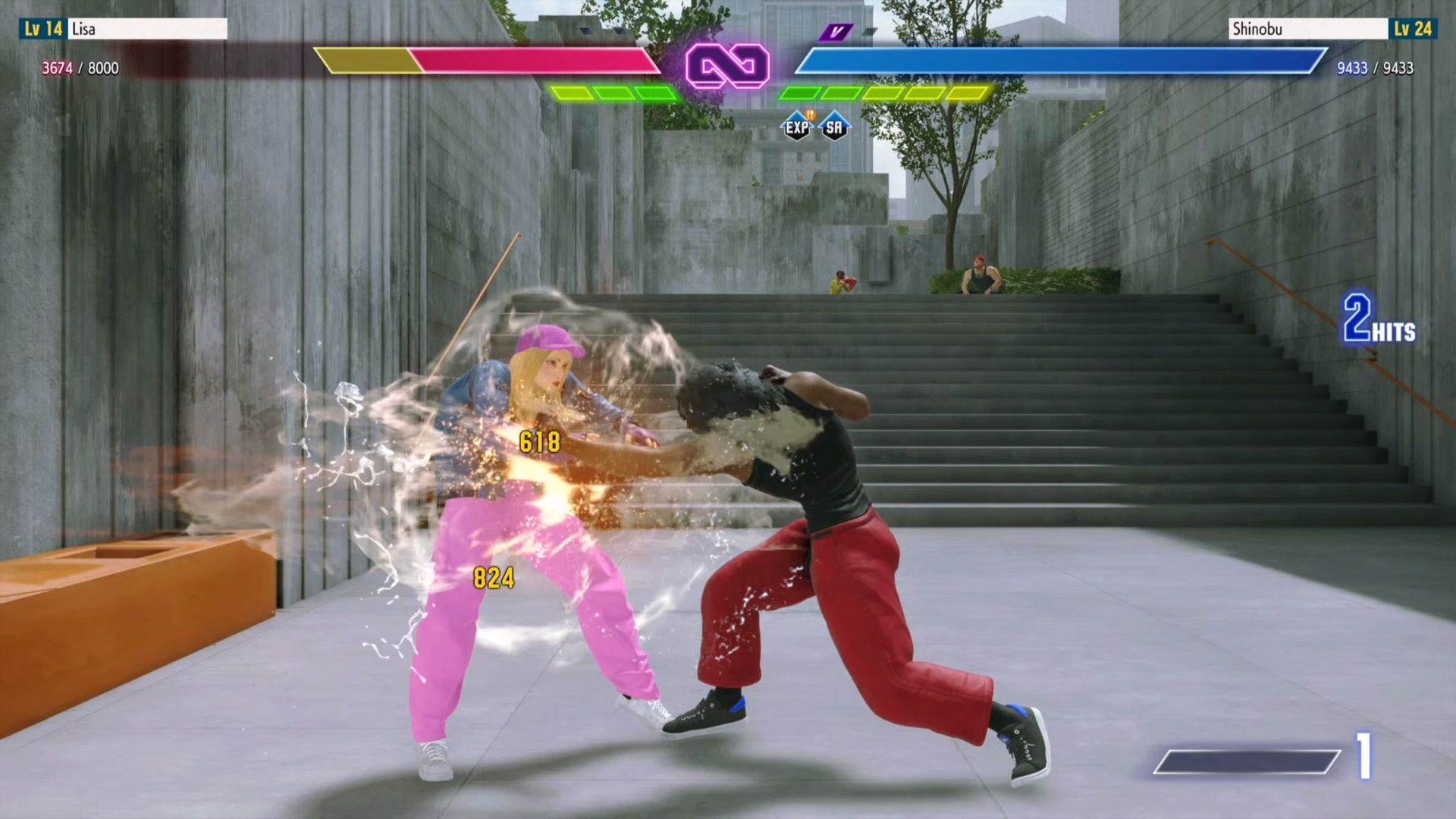 Street Fighter 6, World Tour Chapter 7, Punching Lisa in the gut