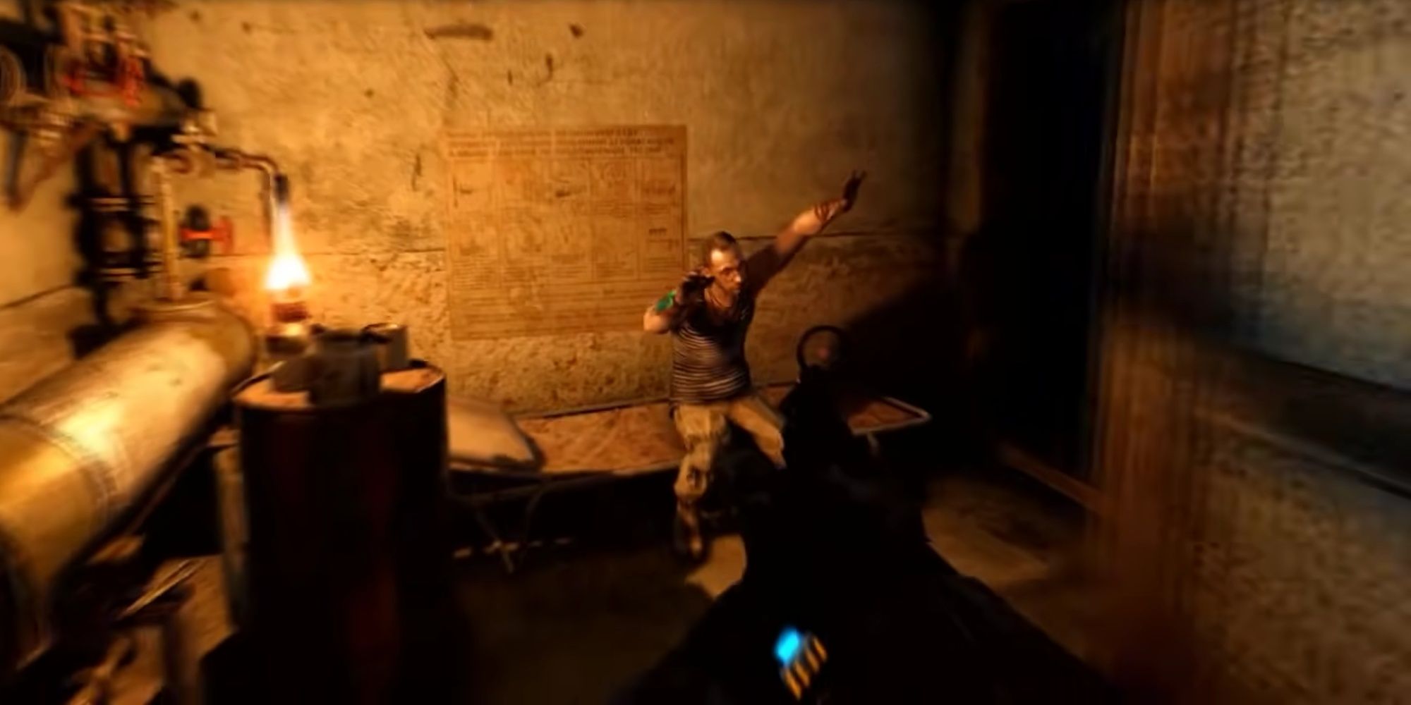 Metro: Last Light - A Russian Soldier Surrendering To Artyom