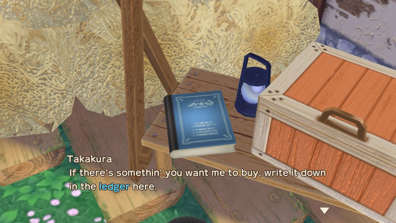 takakura explaining the ledger story of seasons a wonderful life farm upgrades