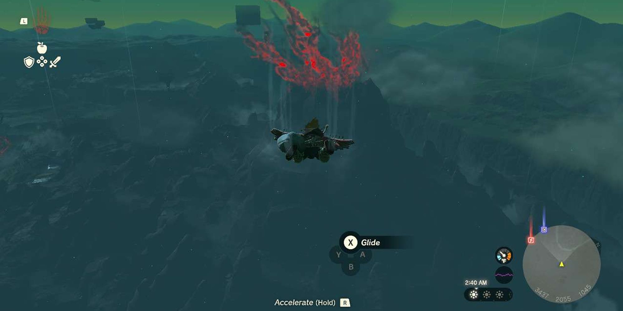 Tears Of The Kingdom Diving Towards Death Mountain