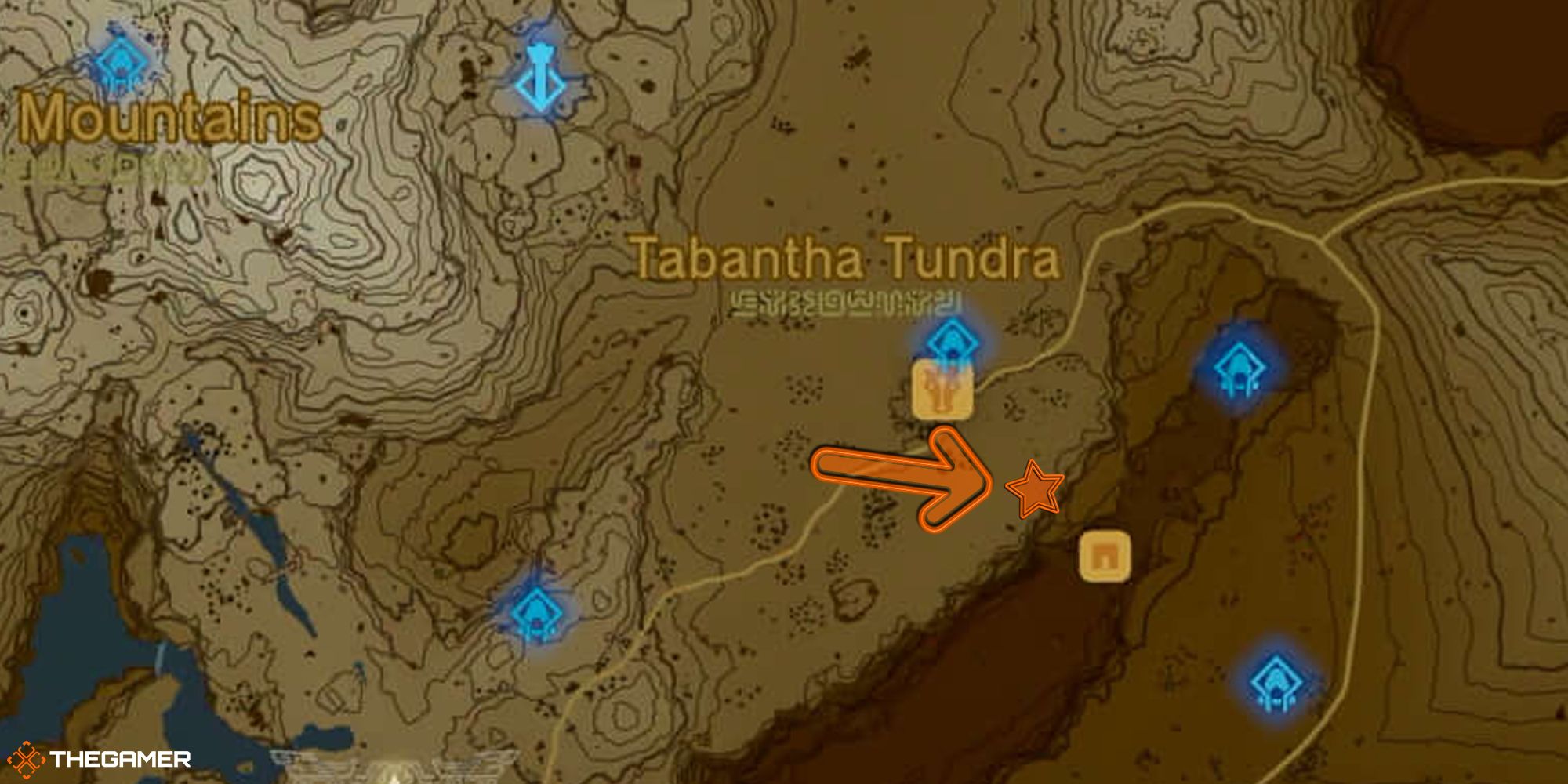 Tears of the Kingdom - Koltin's Tabantha Tundra location on the map