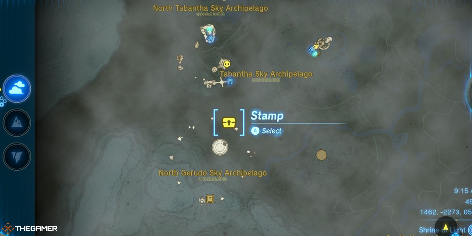 Tears of the Kingdom - North Gerudo Sky Archipelago Old Map Location