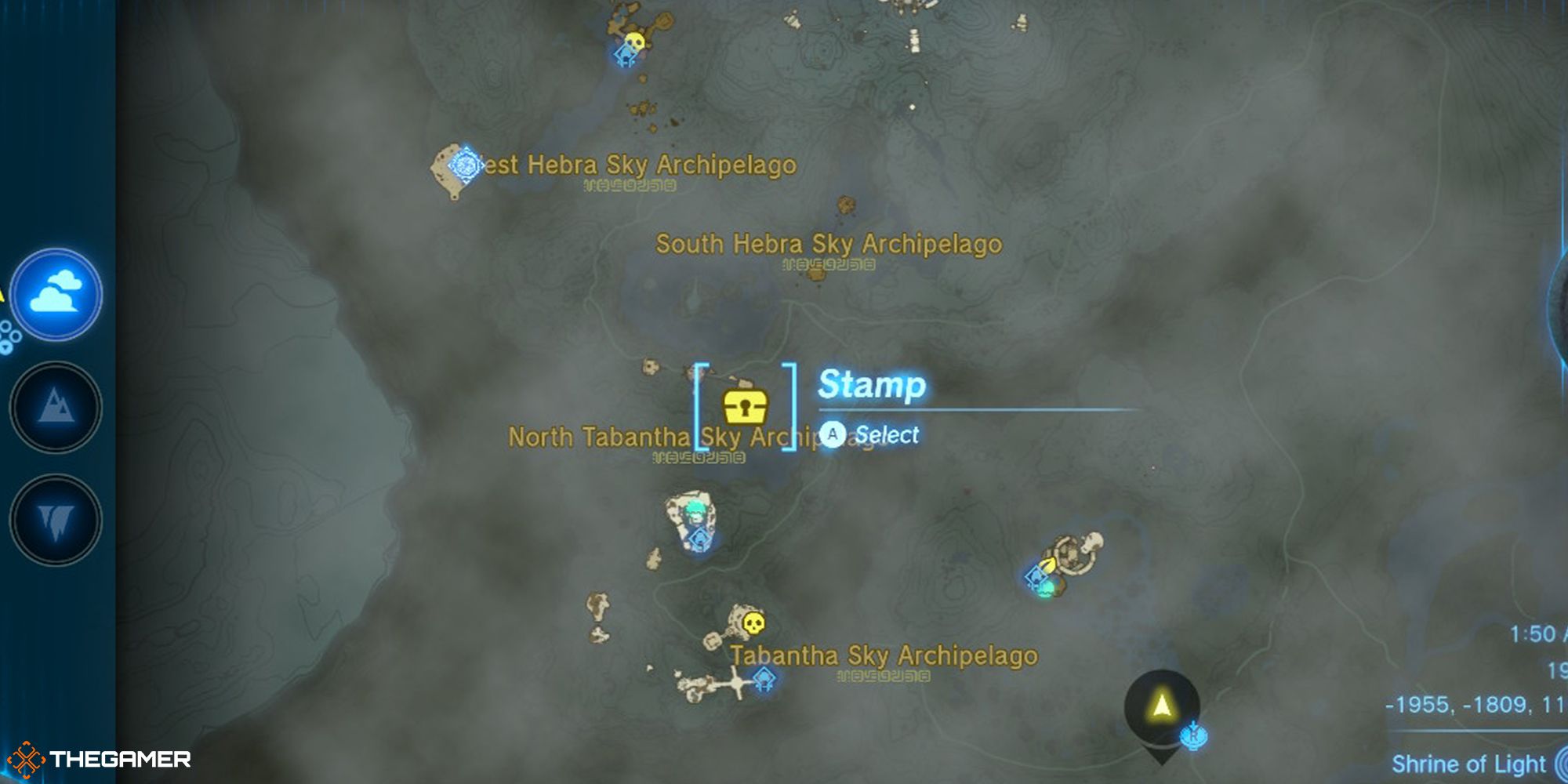 Tears of the Kingdom - North Tabantha Sky Archipelago Old Map Location
