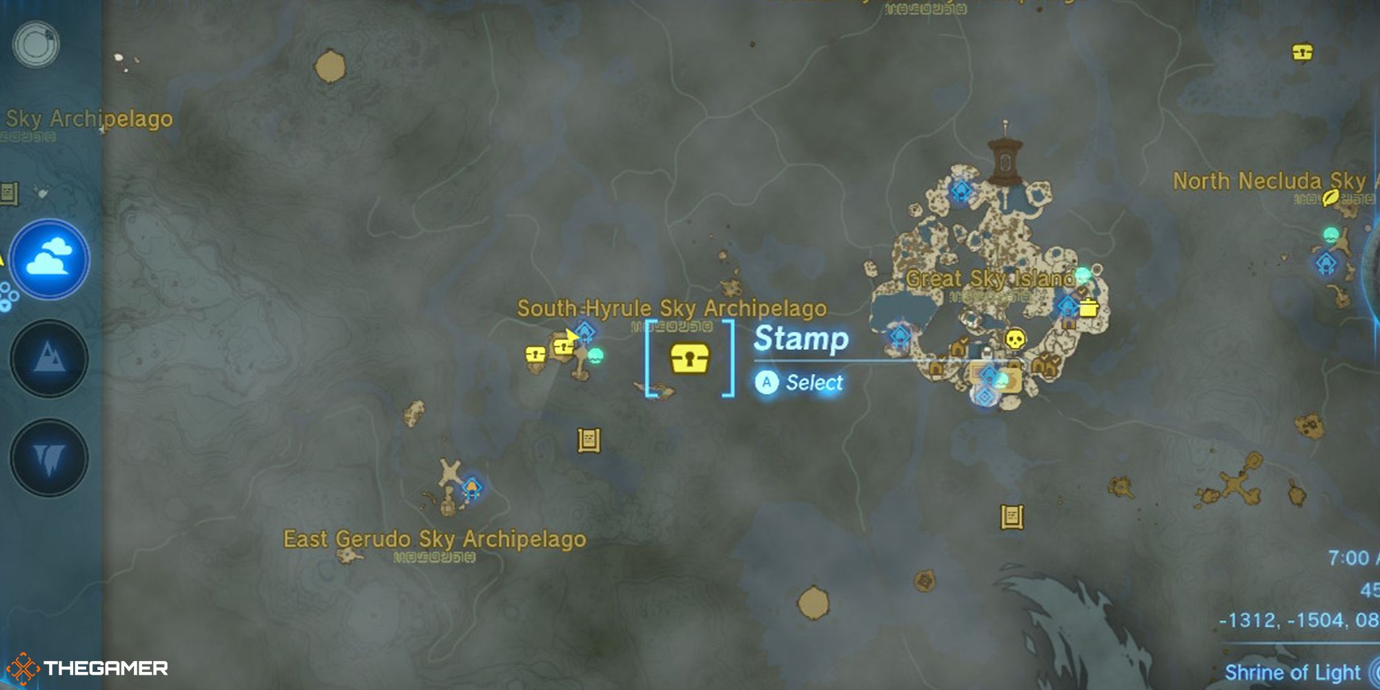 Tears of the Kingdom - South Hyrule Sky Archipelago Hanging Old Map location-1