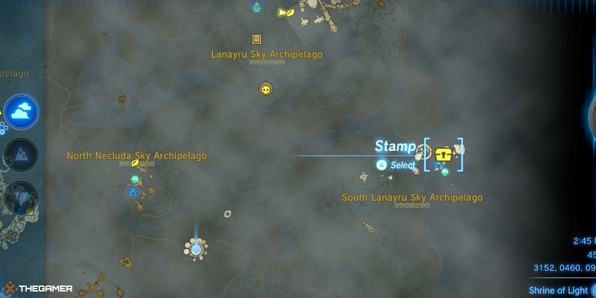 Tears of the Kingdom -South Lanayru Sky Archipelago Hanging Old Map Location