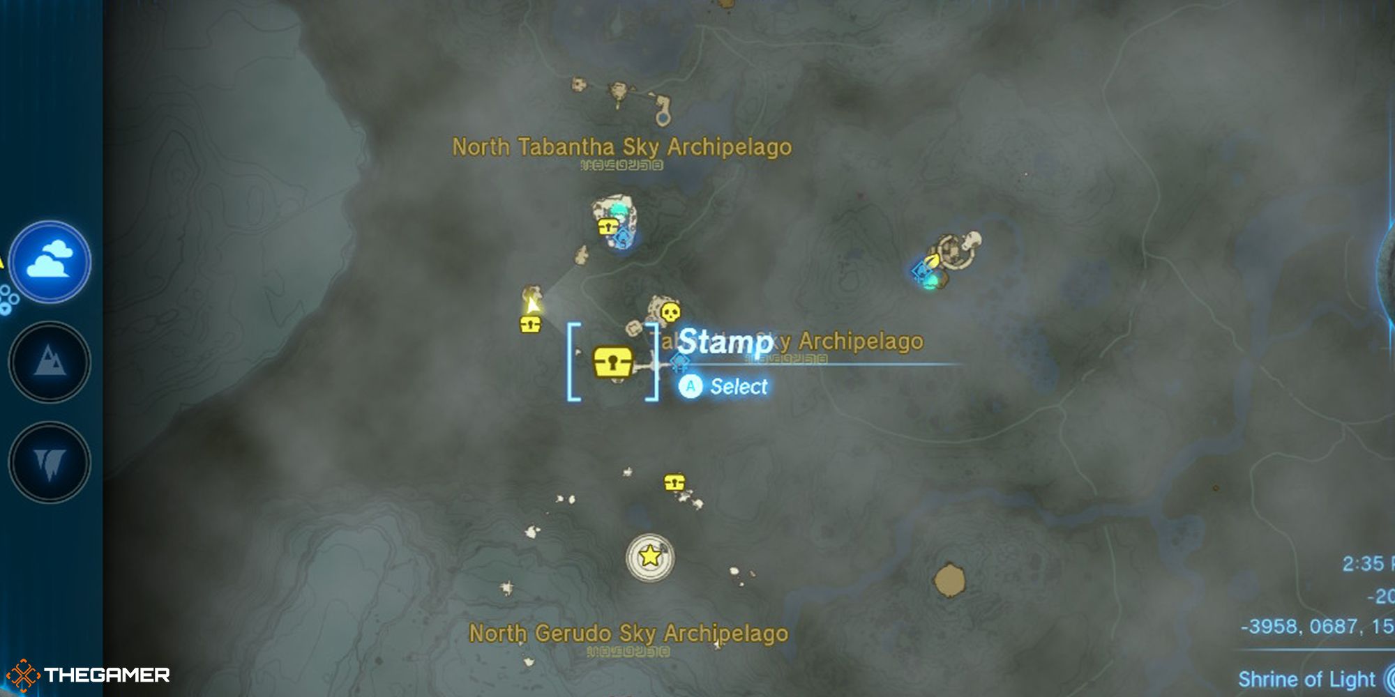 Tears of the Kingdom - Tabantha Sky Archipelago Hanging Old Map Location