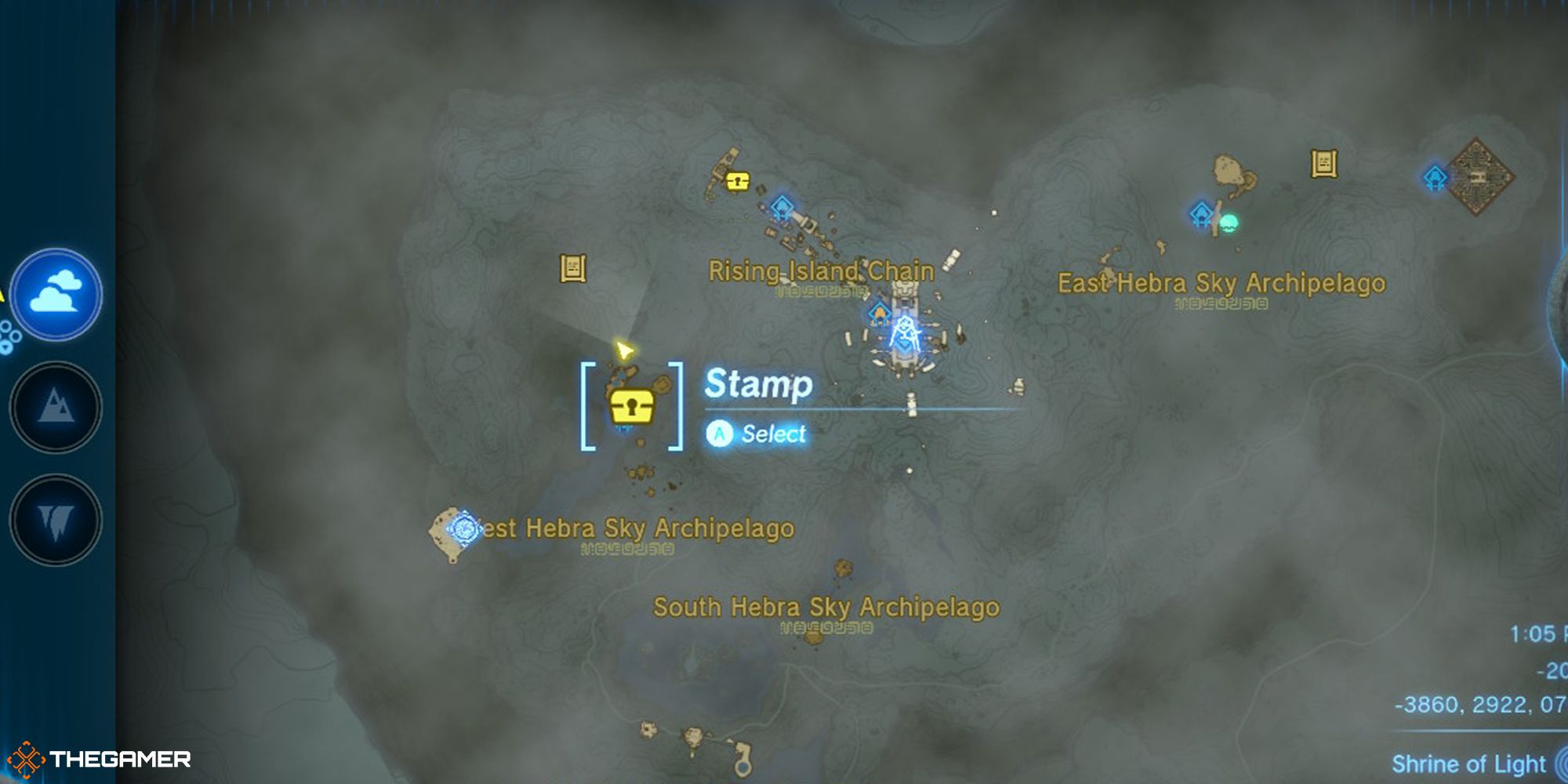 Tears of the Kingdom - West Hebra Sky Archipelago Flux Construct Old Map Location-1