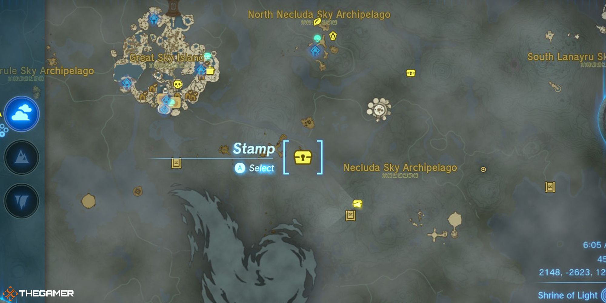 Tears of the Kingdom - West Necluda Sky Archipelago Old Map Location
