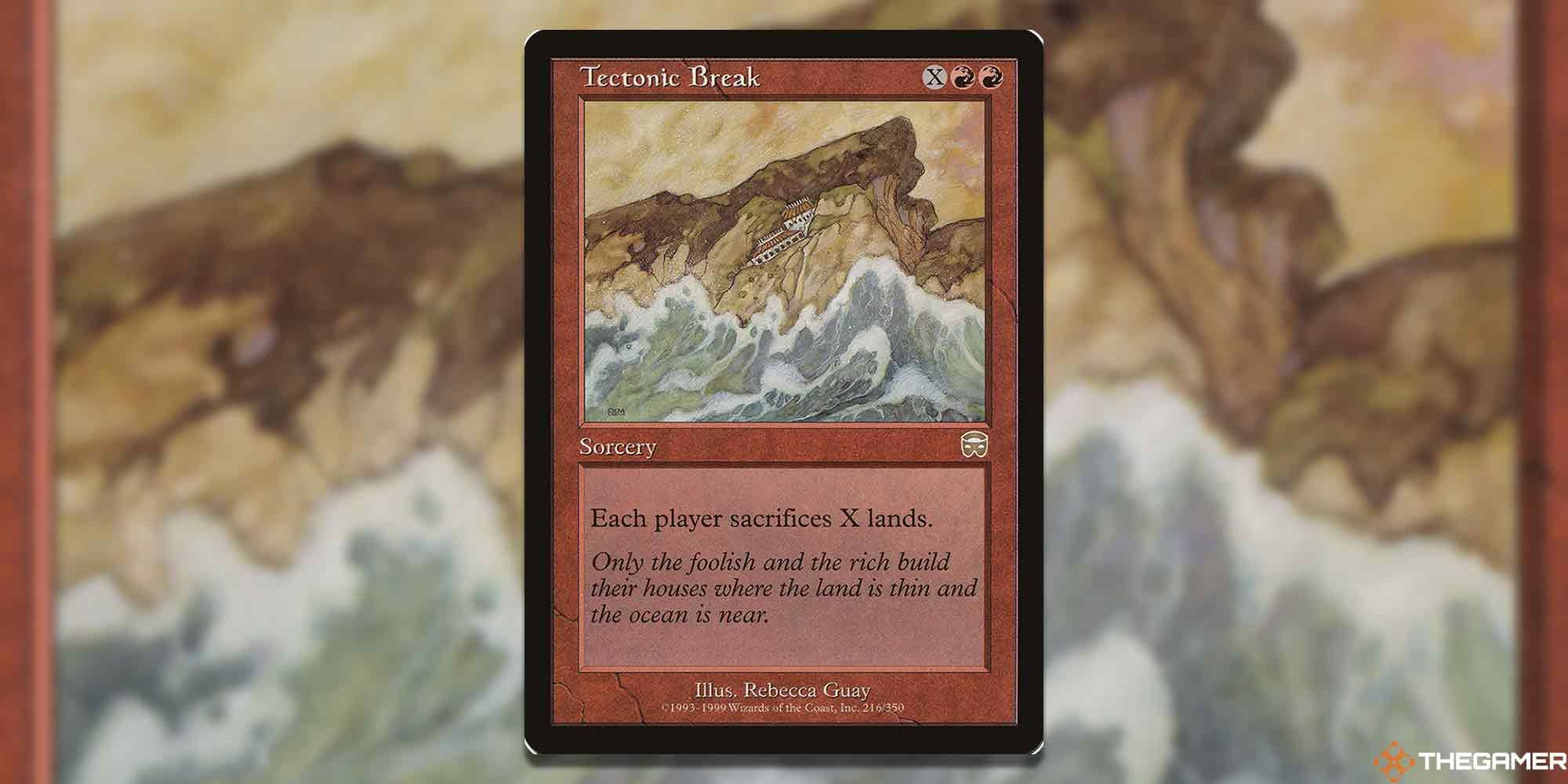 Tectonic Break card and artwork from Magic: The Gathering.
