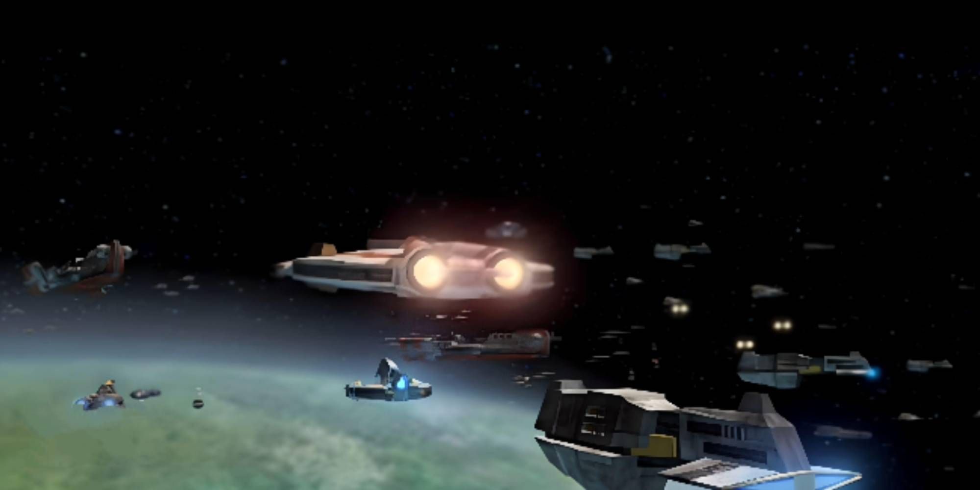 The Ebon Hawk Attempting to Run a Blockade