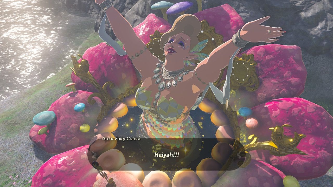 the great fairy emerging from her flower tears of the kingdom armor upgrades guid totk how to upgrade armor-1
