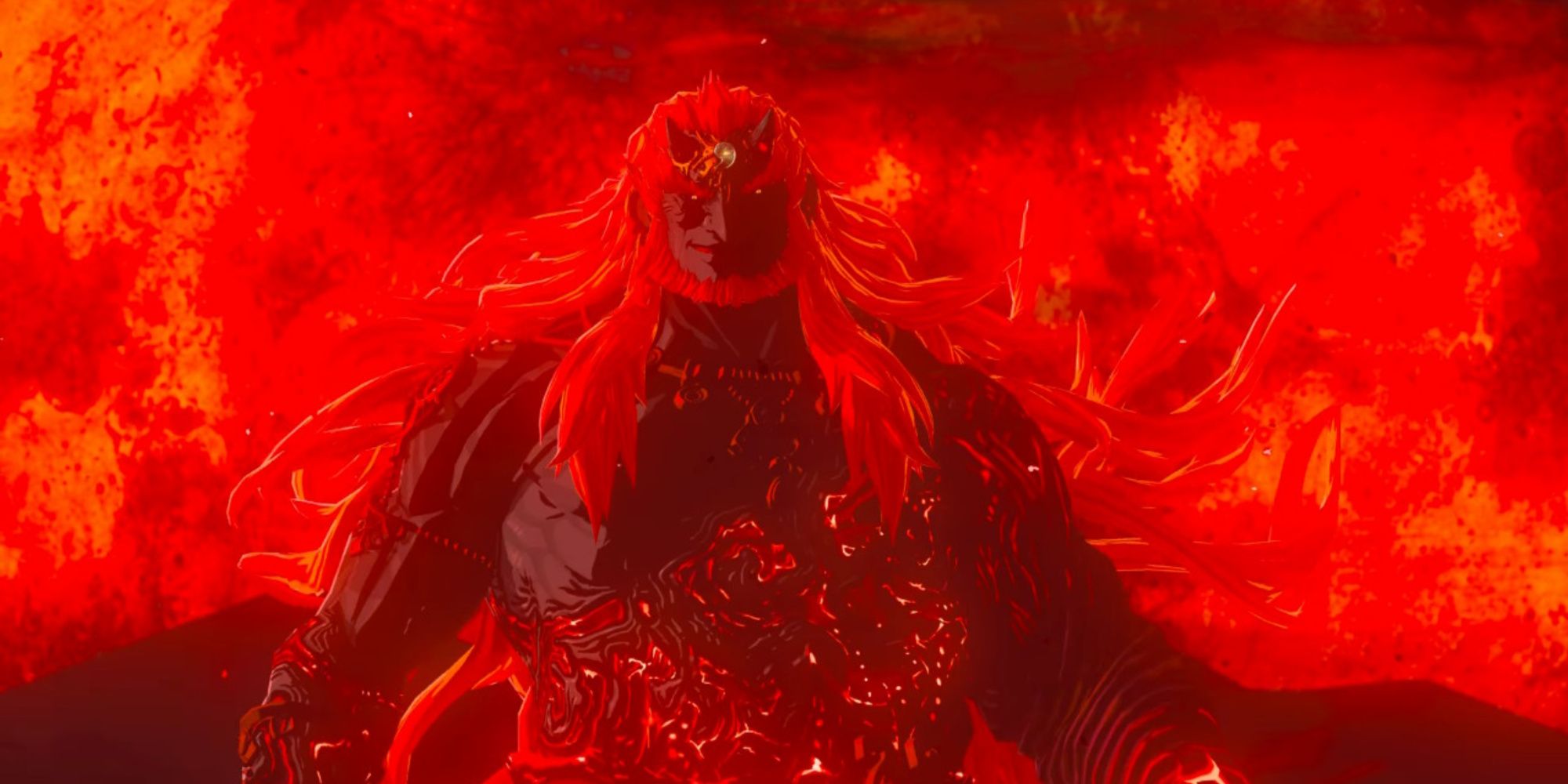 The Legend of Zelda Tears of the Kingdom screenshot of Ganon becoming the demon king.