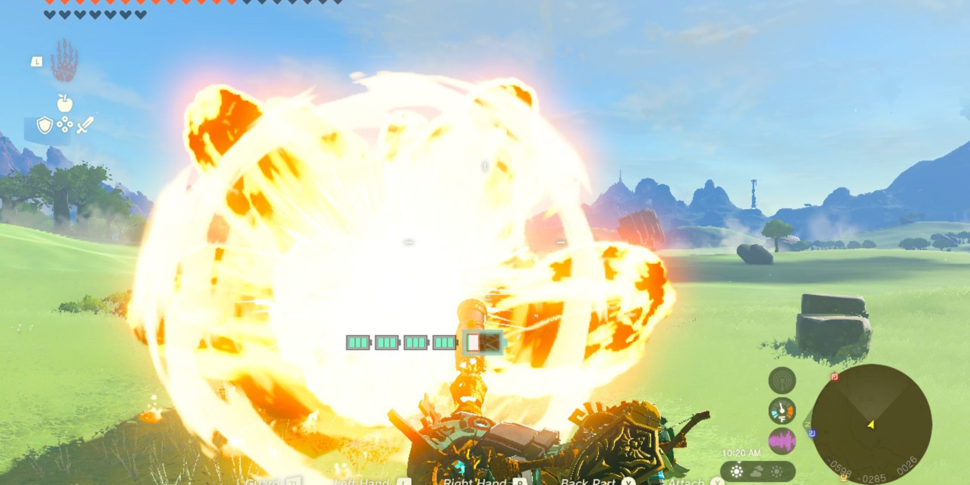 the legend of zelda tears of the kingdom mineru's construct attached to a zonai cannon