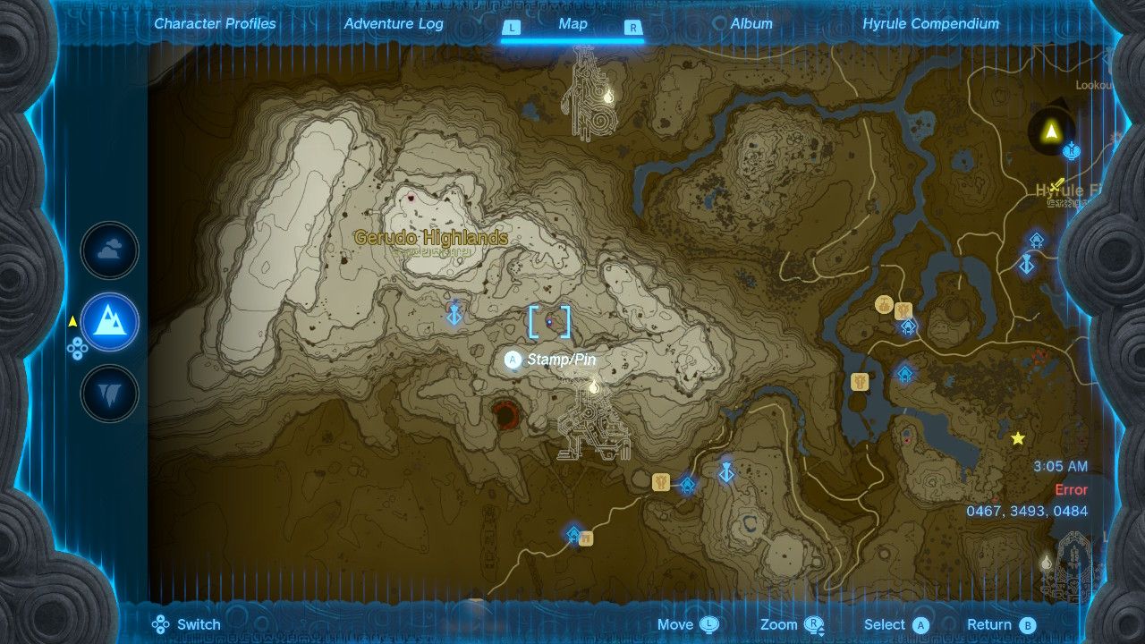 Yiga Clan Hideout Chasm Map Location