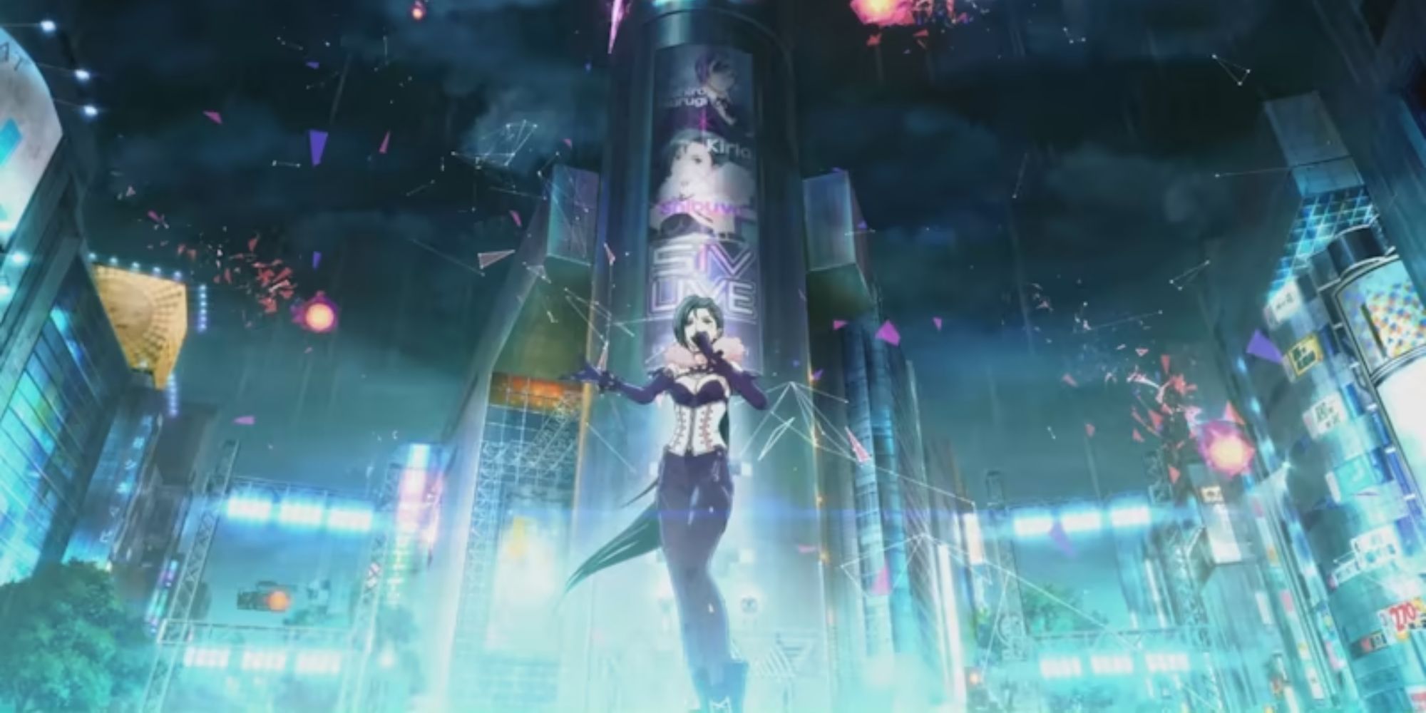 Kiria performs a concert on the streets of Shibuya