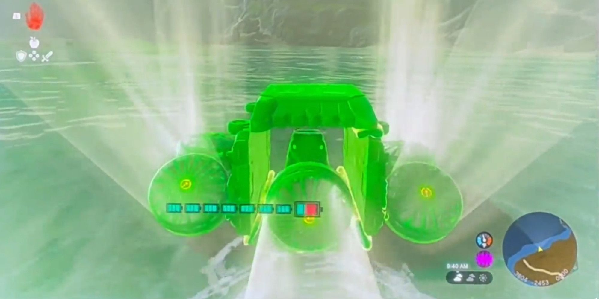 A player made submarine in Tears of the Kingdom