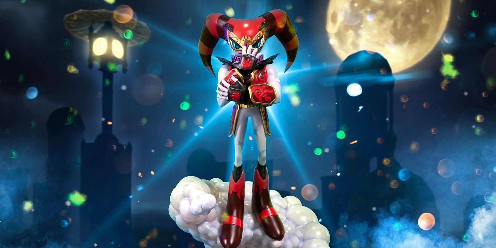 Reala from NiGHTS Into Dreams in front of a moonlit background