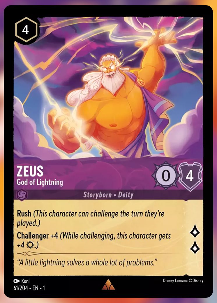 Zeus, God of Lightning