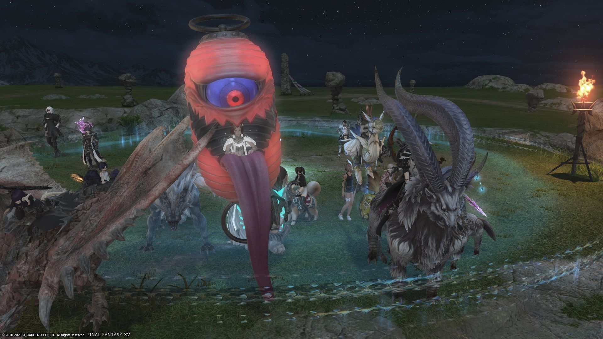 A player within the Burabura Chochin in Final Fantasy 14.-1