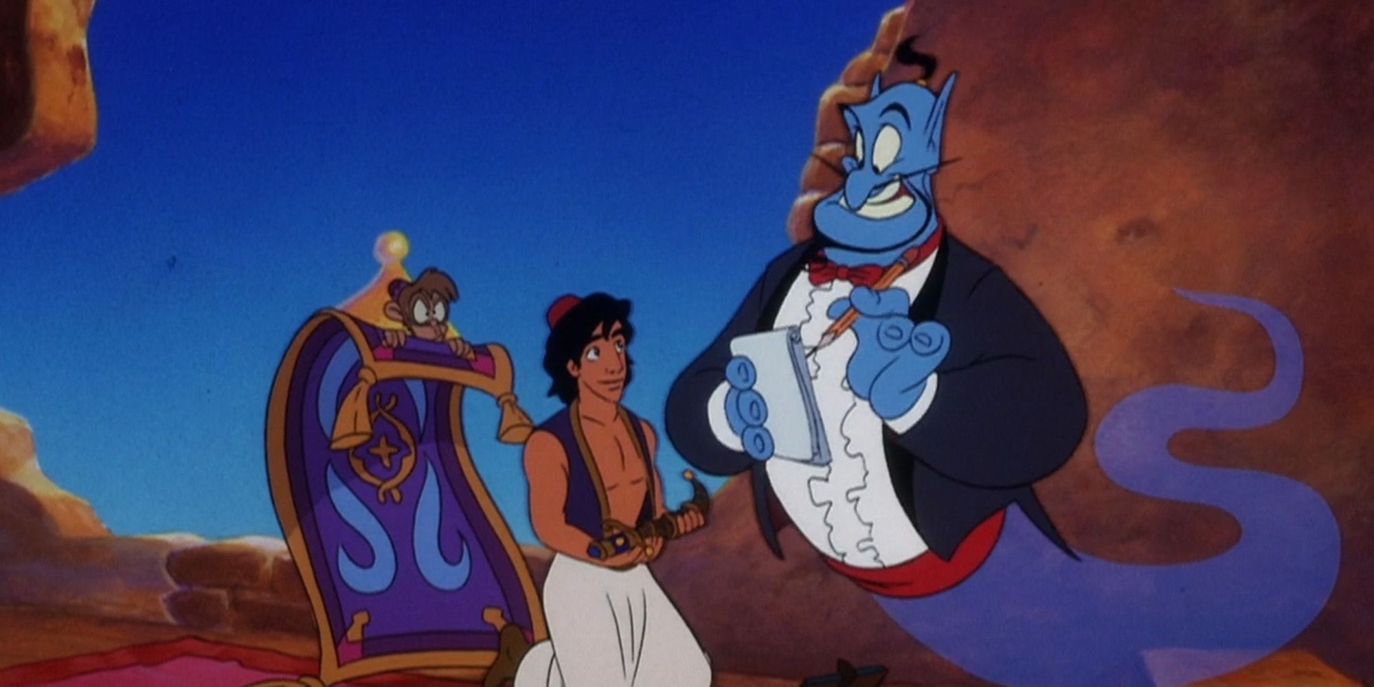 Aladdin And The King Of Thieves - Abu, Carpet, Aladdin, And Genie Talking