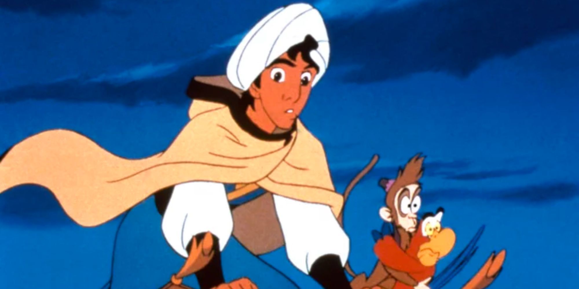 Aladdin_ King of Thieves  — Aladdin, Abu, and Iago Flying on the Magic Carpet
