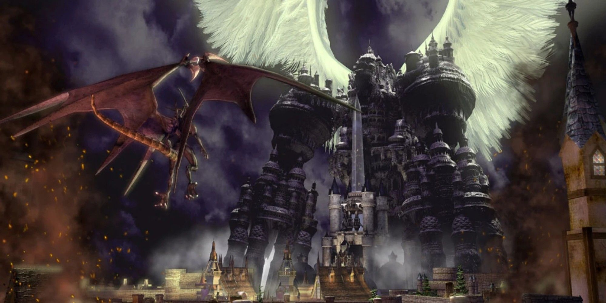 Alexander protecting Alexandria from Bahamut's onslaught