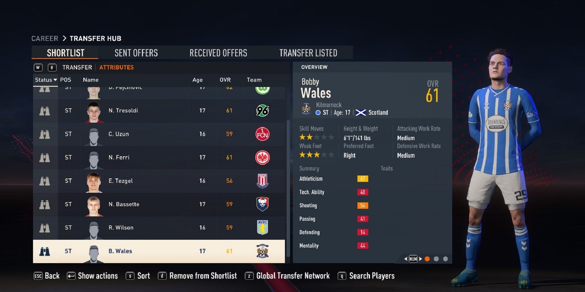 An image of Bobby Wales in FIFA 23
