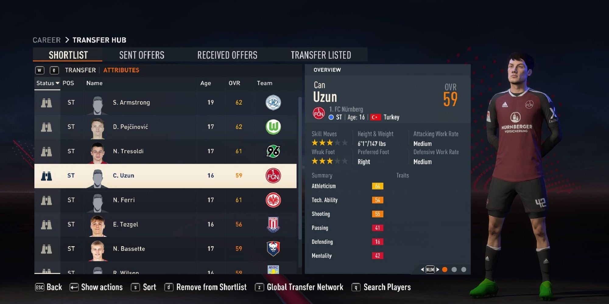 An image of Can Uzun in FIFA 23