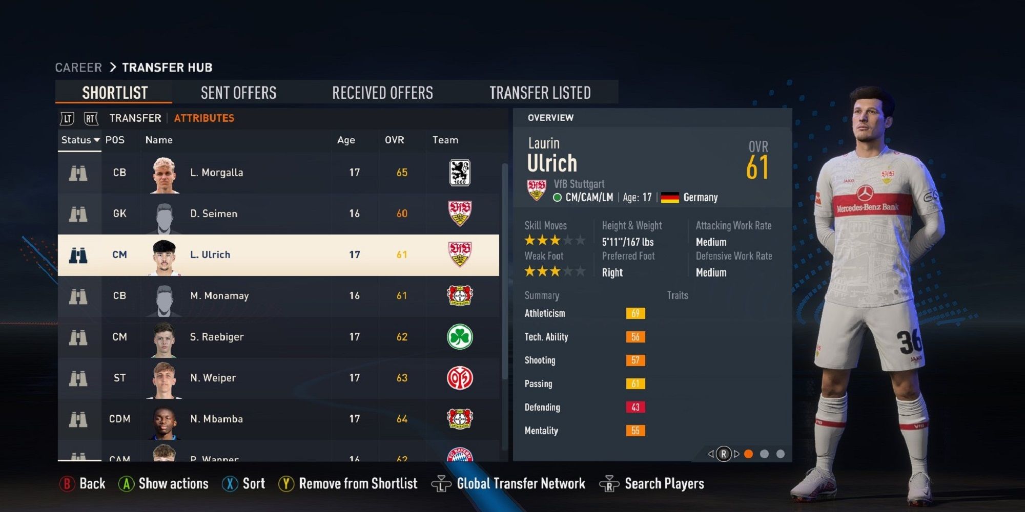 An image of Laurin Ulrich in FIFA 23-1