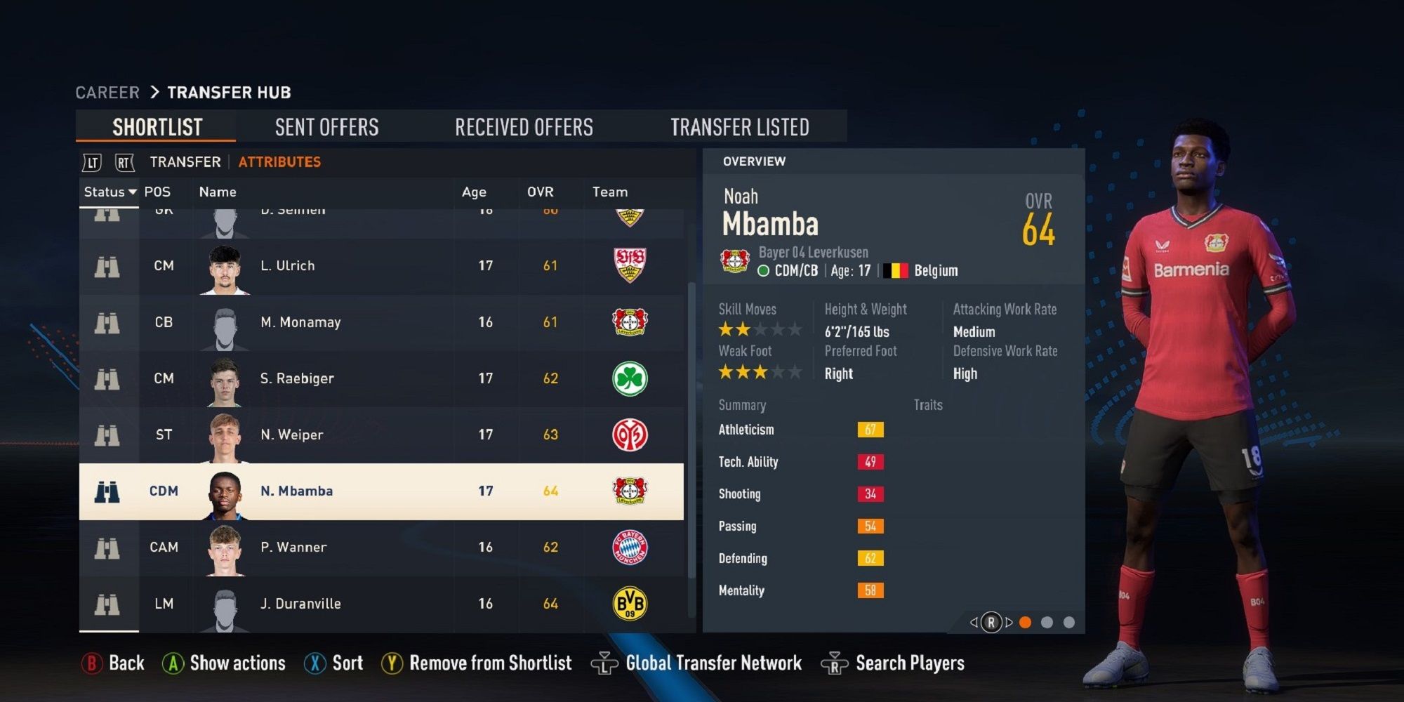 An image of Noah Nbamba in FIFA 23