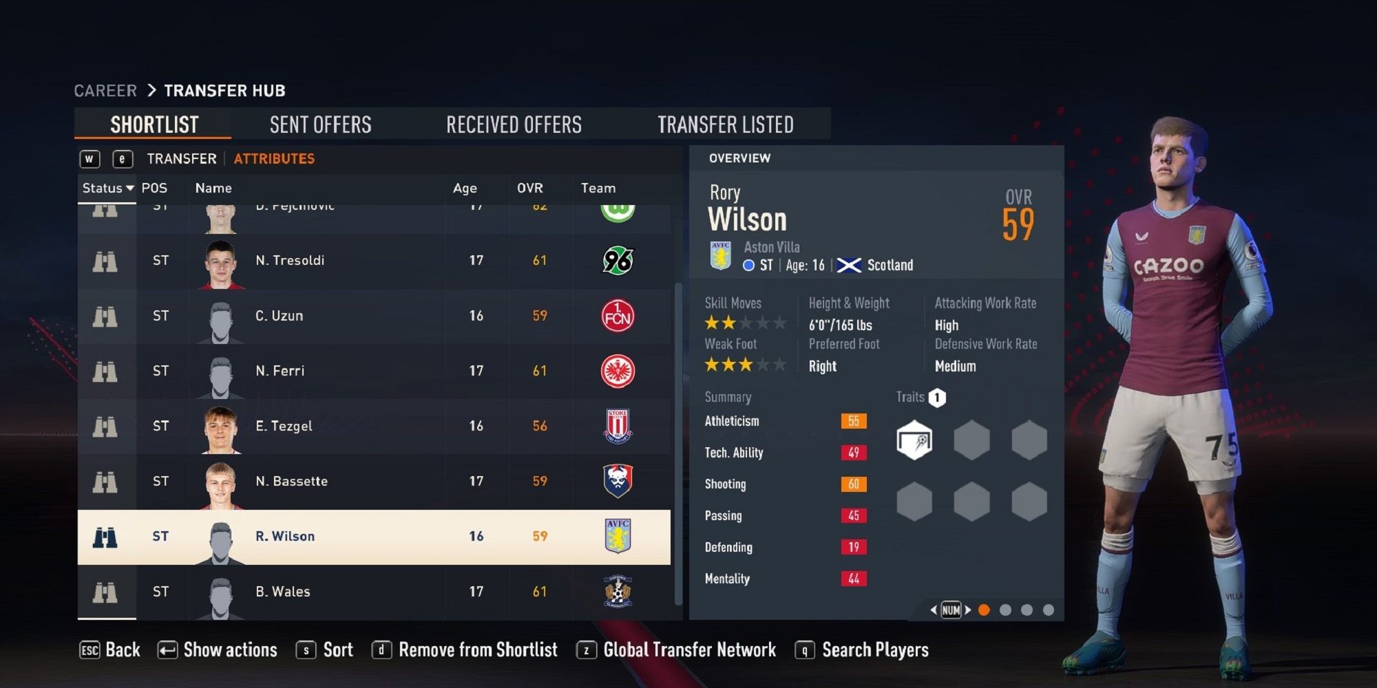 An image of Rory Wilson in FIFA 23