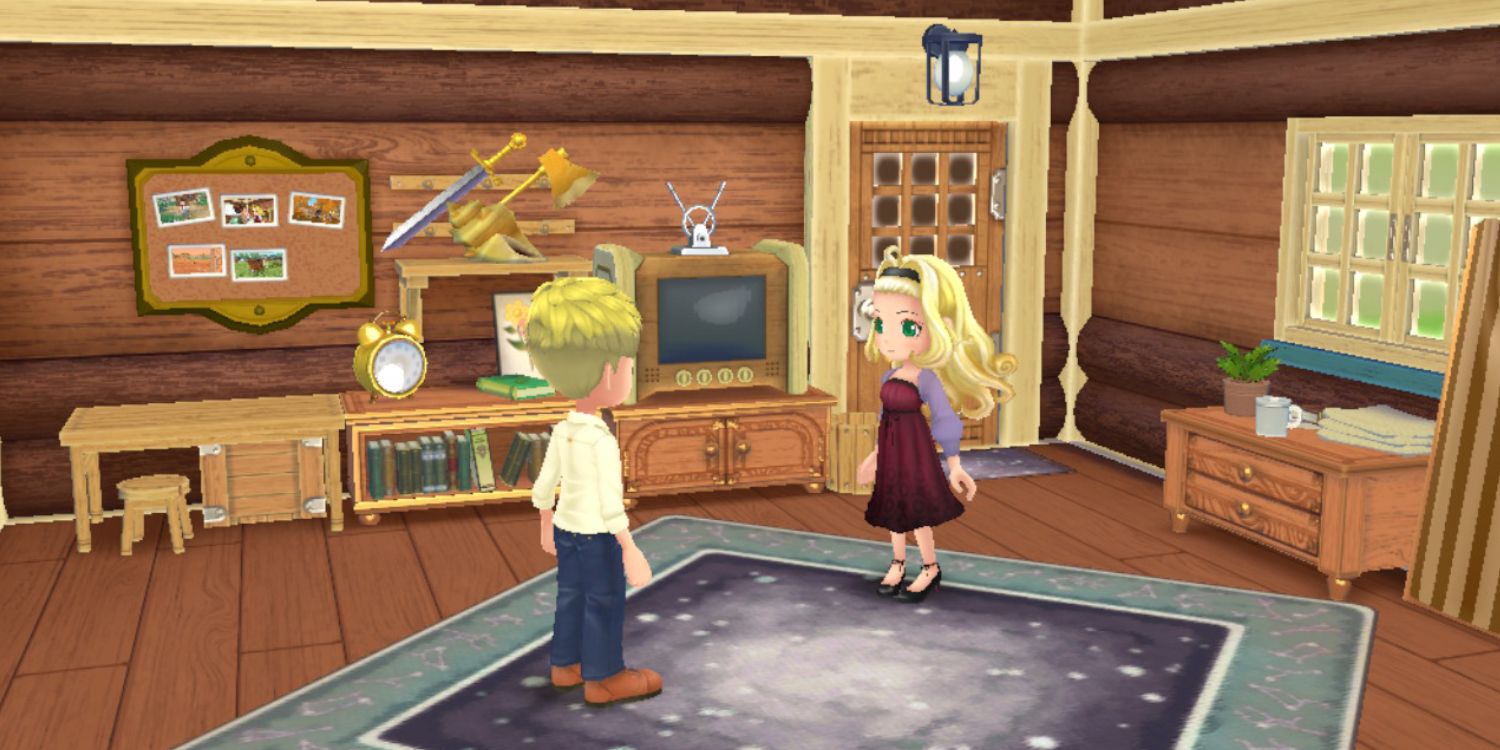 an older Molly Talking to Your grown child in Story of Seasons A Wonderful Life