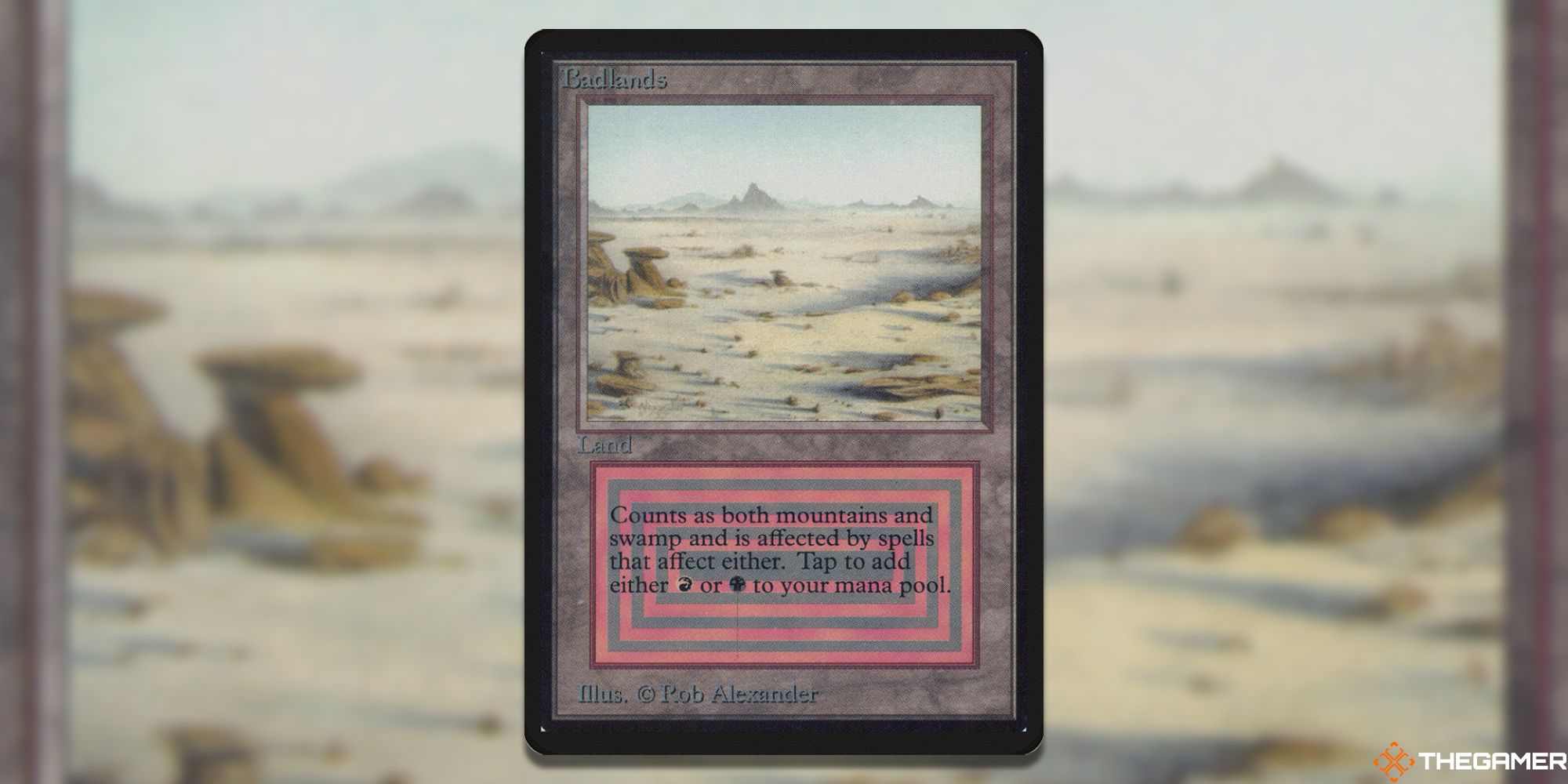 Image of the Badlands card in Magic: The Gathering, with art by Rob Alexander