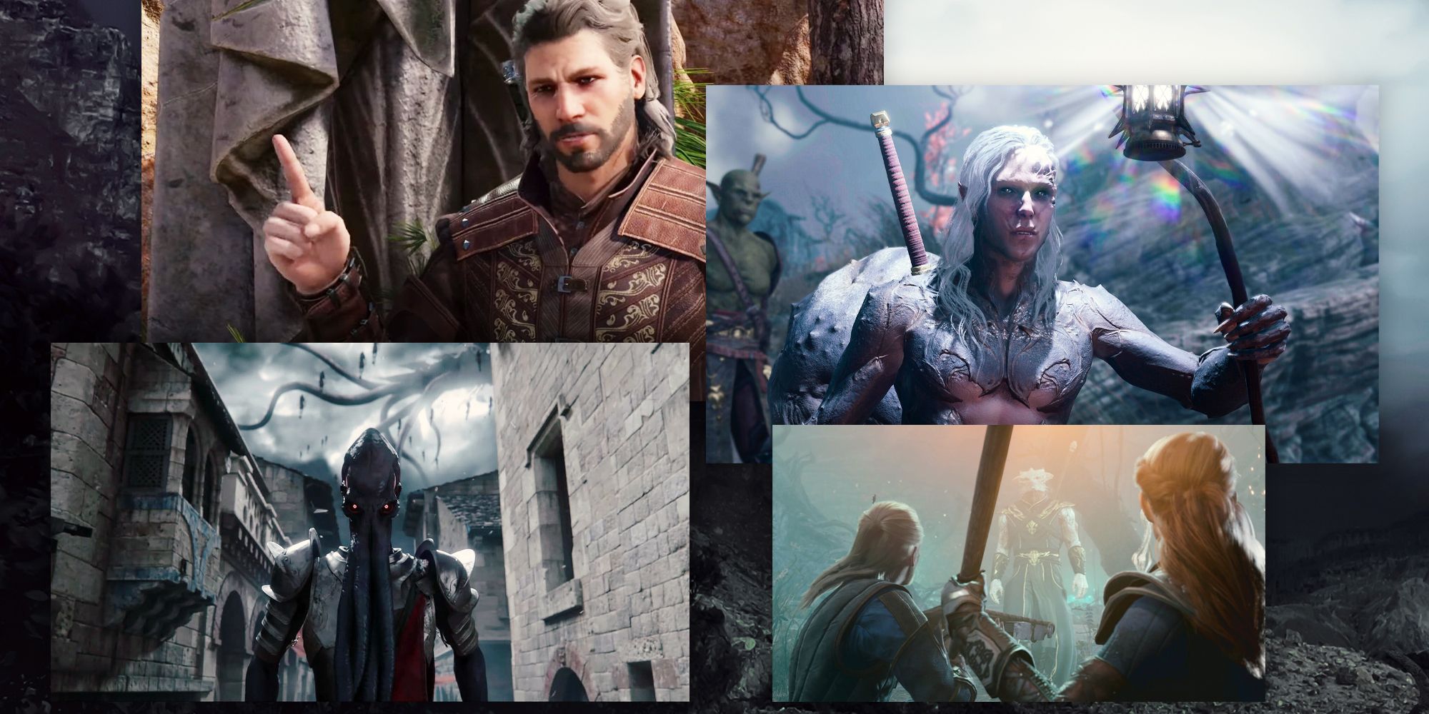 collage of Baldur's Gate 3 cutscenes