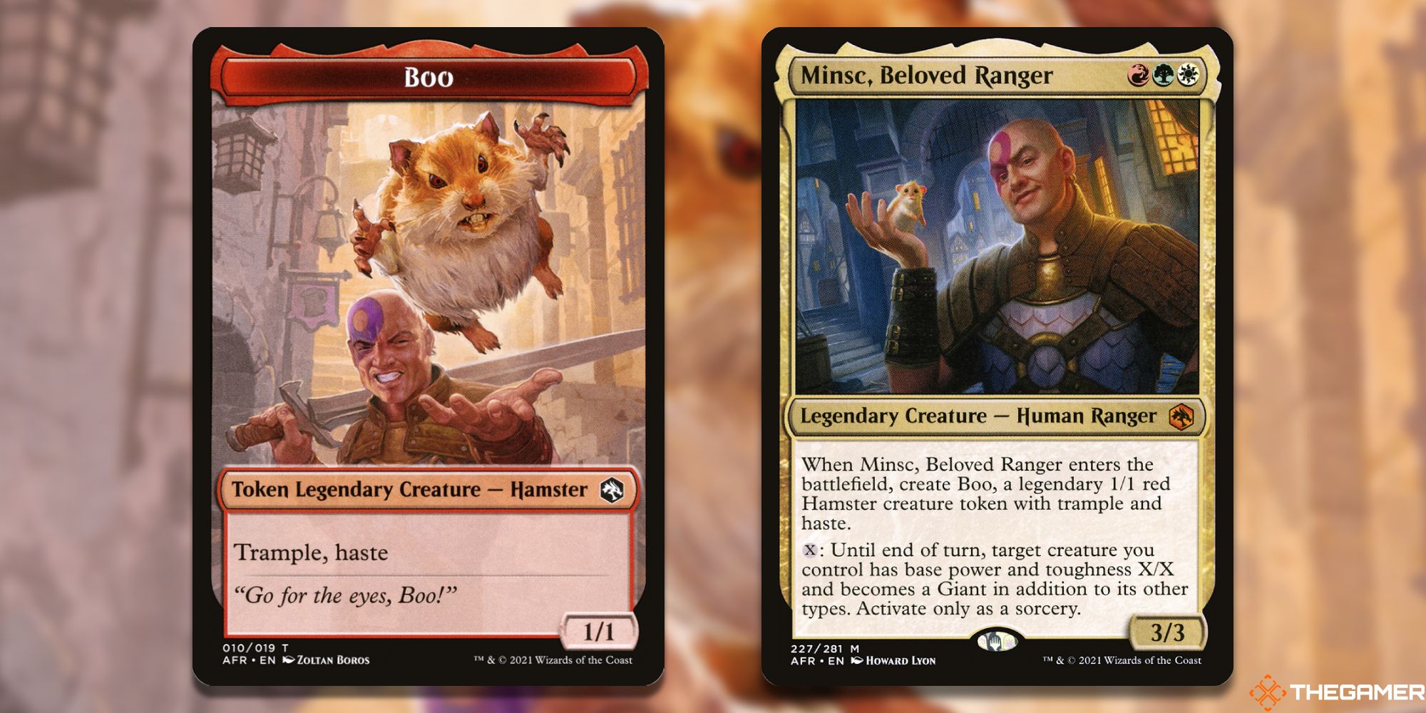 MTG: Boo and Minsc, Beloved Ranger cards
