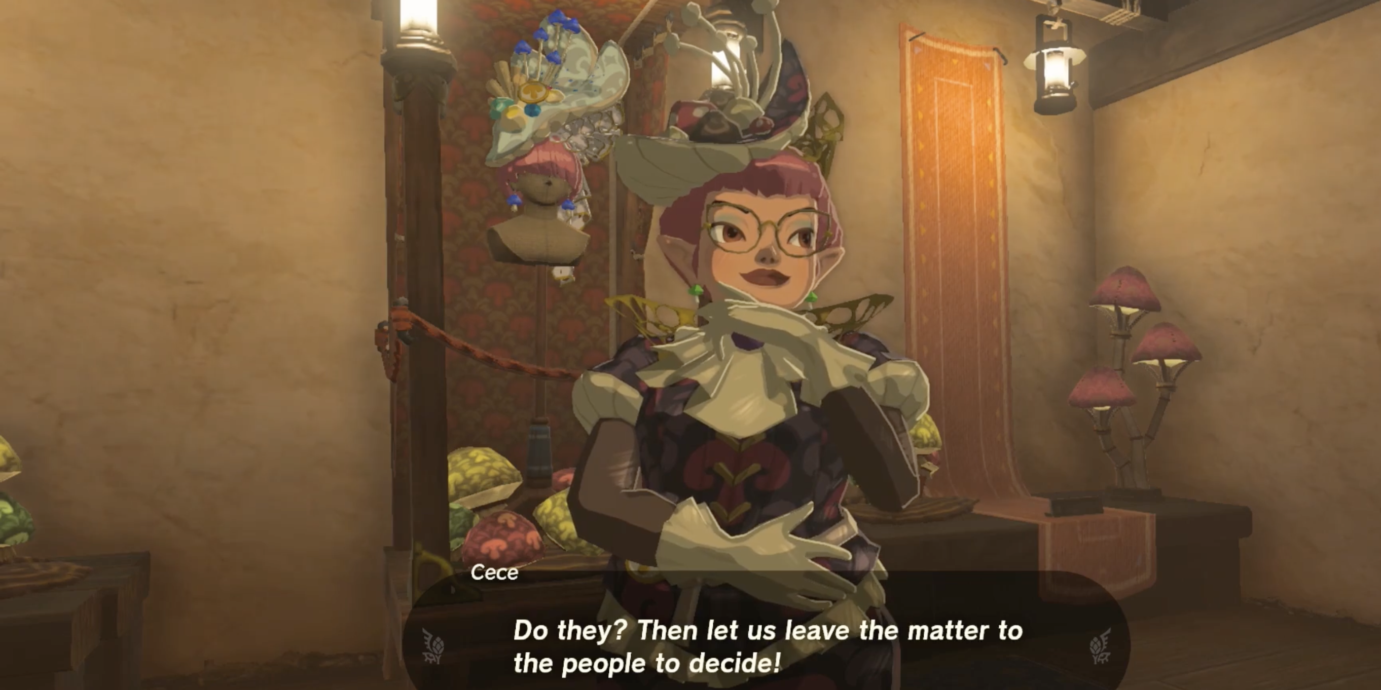 Cece talks about the people of Hateno Village in Legend of Zelda: Tears of the Kingdom