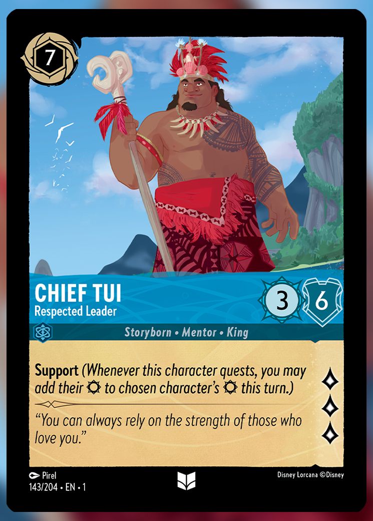 Chief Tui, Respected Leader