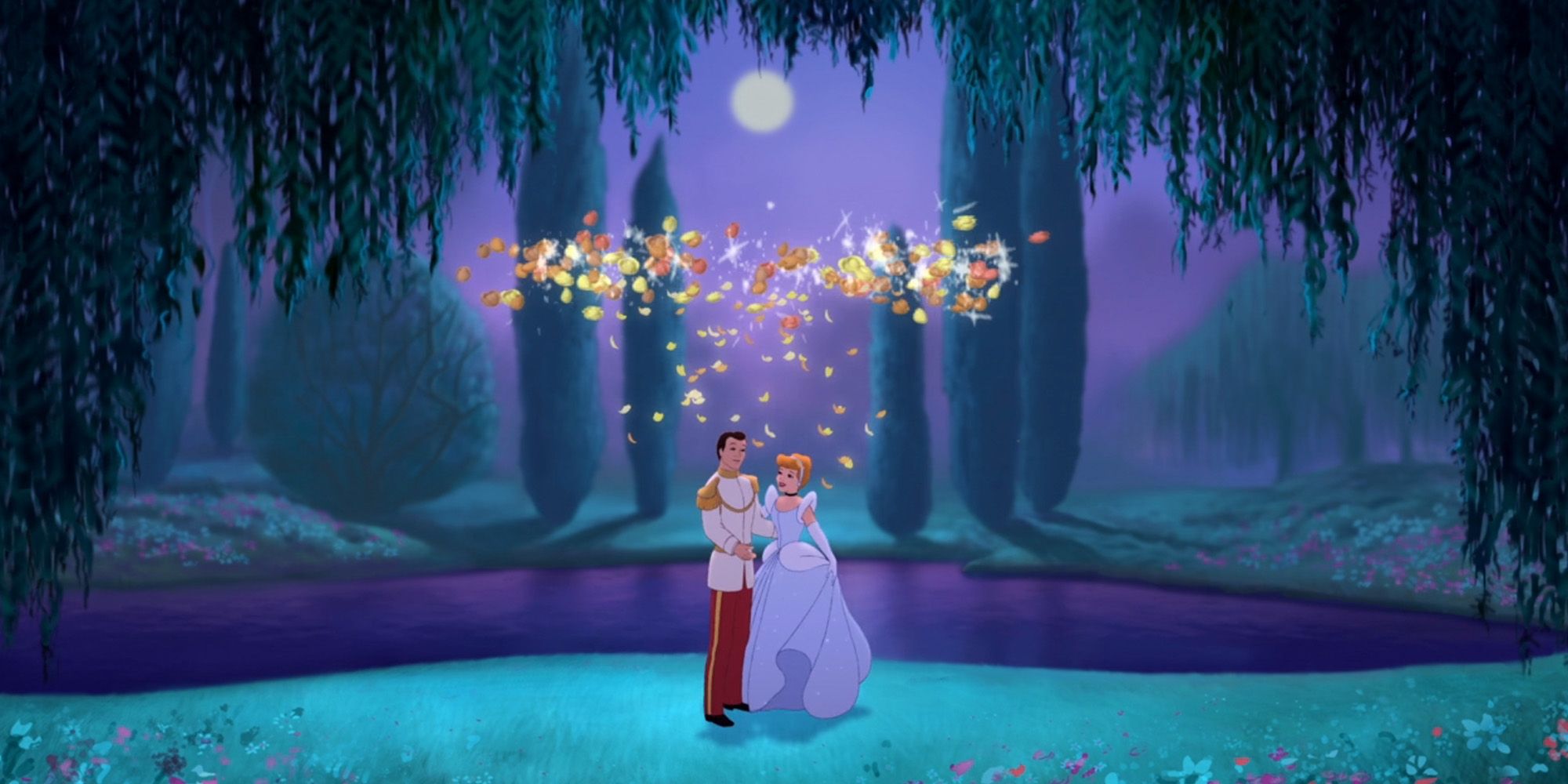 Cinderella 3 - Cinderella And Prince Charming Dancing By A Pond