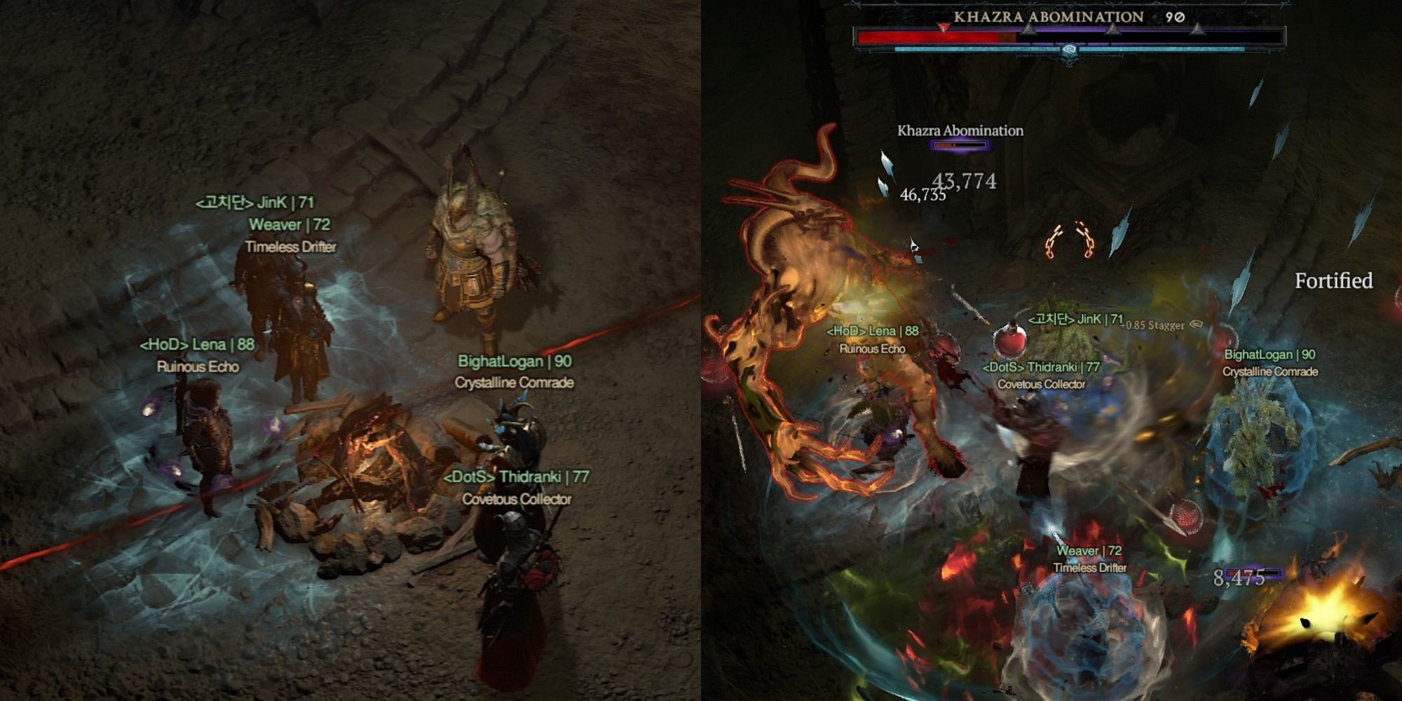 Around Campfire With Other Players And Gathering legions Final Boss In Diablo 4