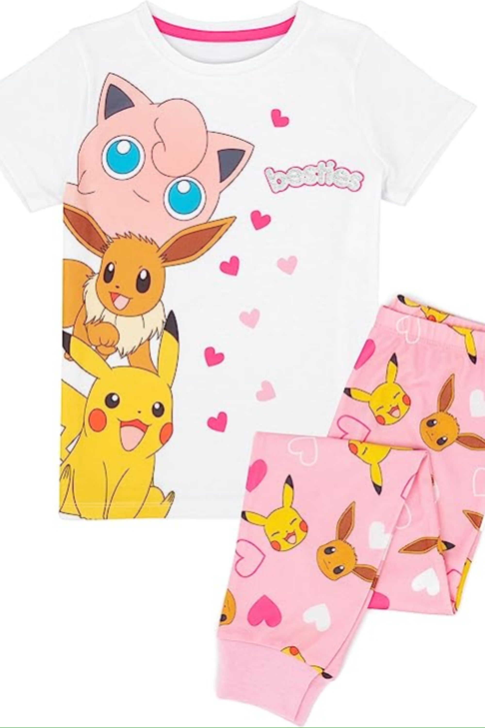 pokemon pyjamas featuring pikachu, eevee, and jigglypuff