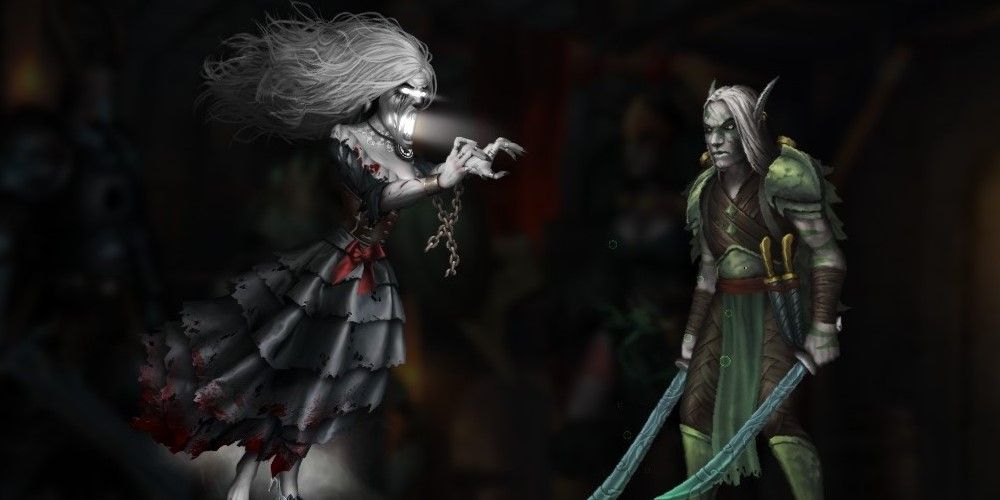 Combat between the Banshee class and an Elven Ranger-3
