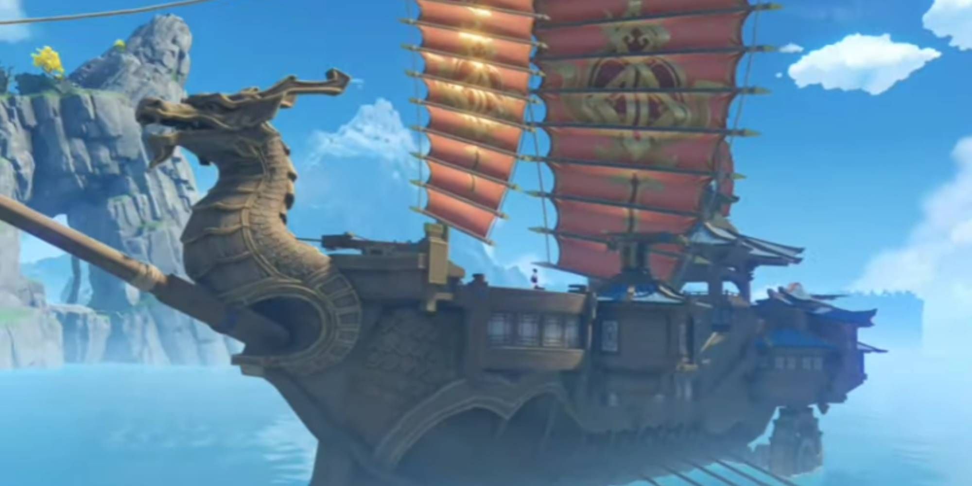 The Crux Fleet's boat in Genshin Impact