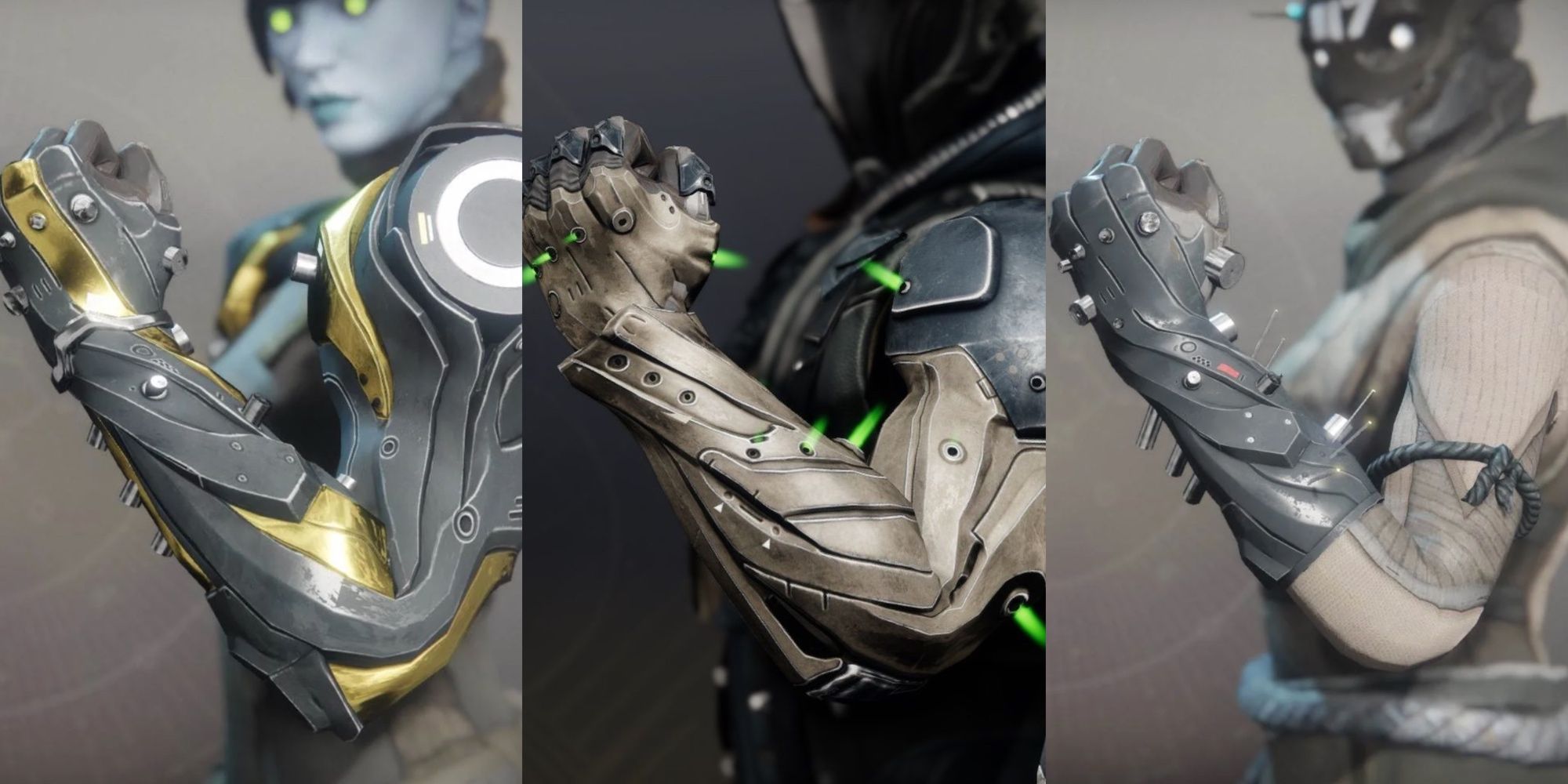 Aeon Safe, Aeon Swift, and Aeon Soul on a Titan, Hunter, and Warlock in Destiny 2.