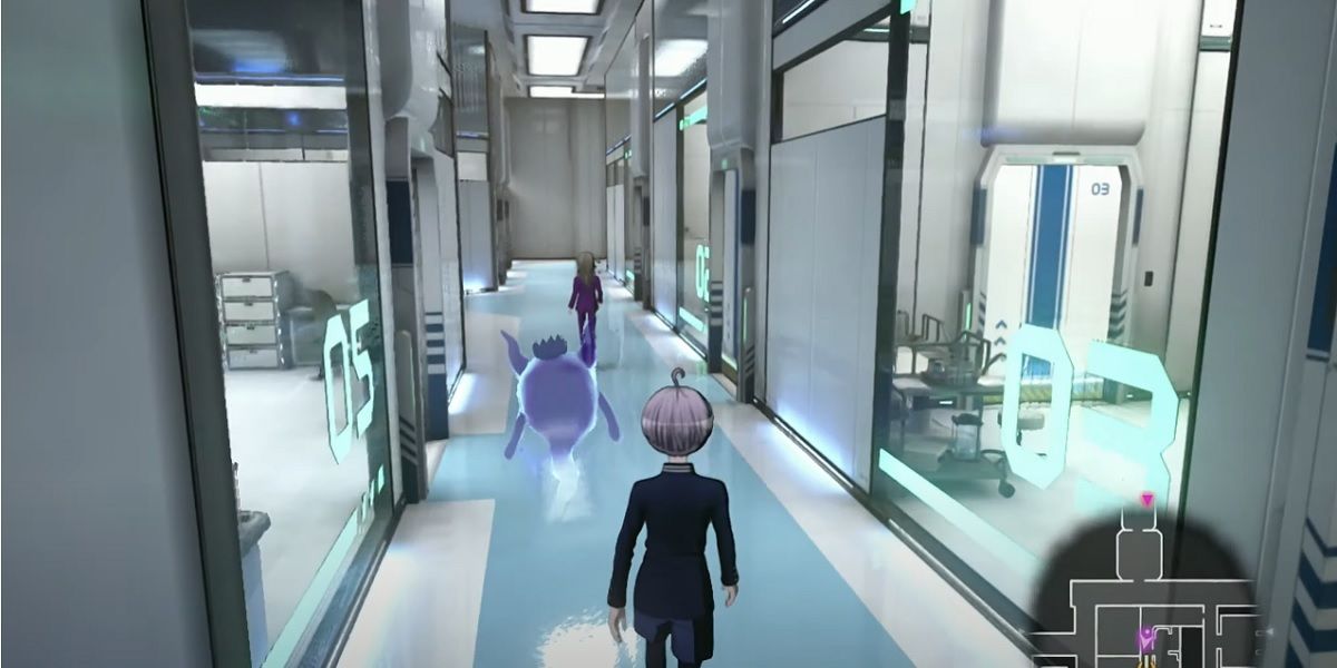 Approaching the secret lab in Rain Code